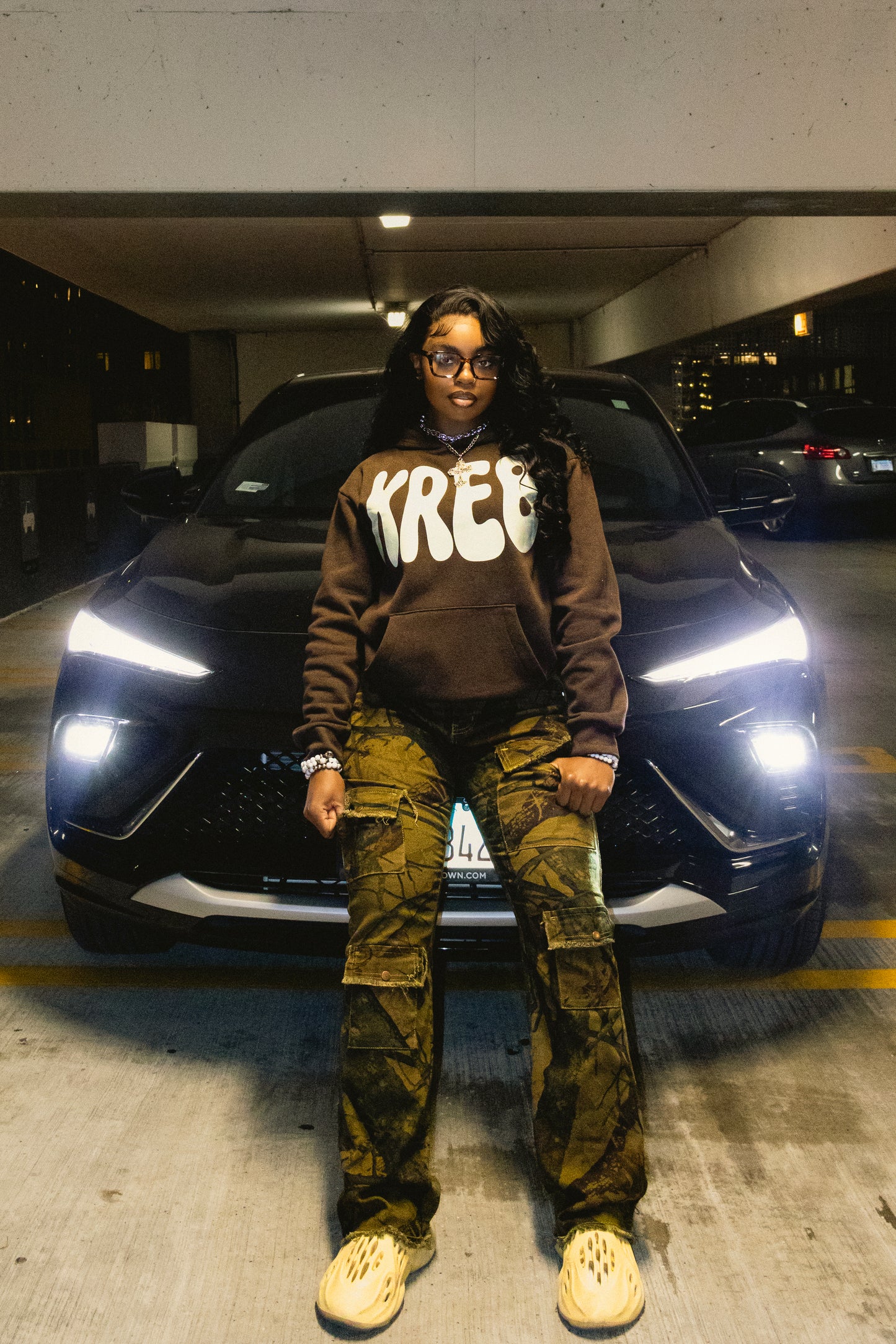 KRE8 OVERSIZED UNISEX HOODIE CHOCOLATE