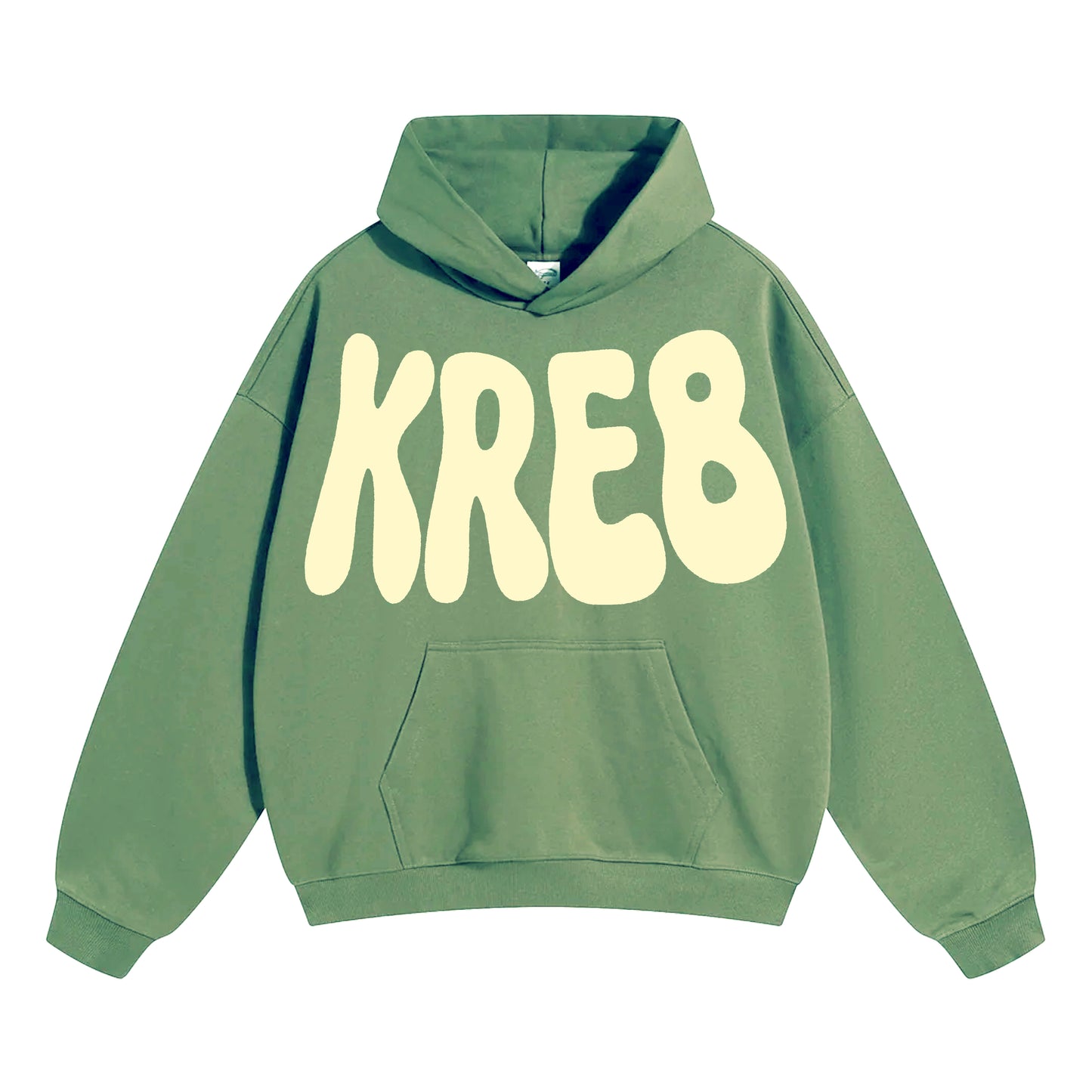KRE8 OVERSIZED HOODIE (GREEN/TAN)